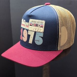 kolwoven,Vintage 1985 Limited Edition Classic Pink/Blue Trucker Hat, NWOT.